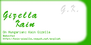 gizella kain business card